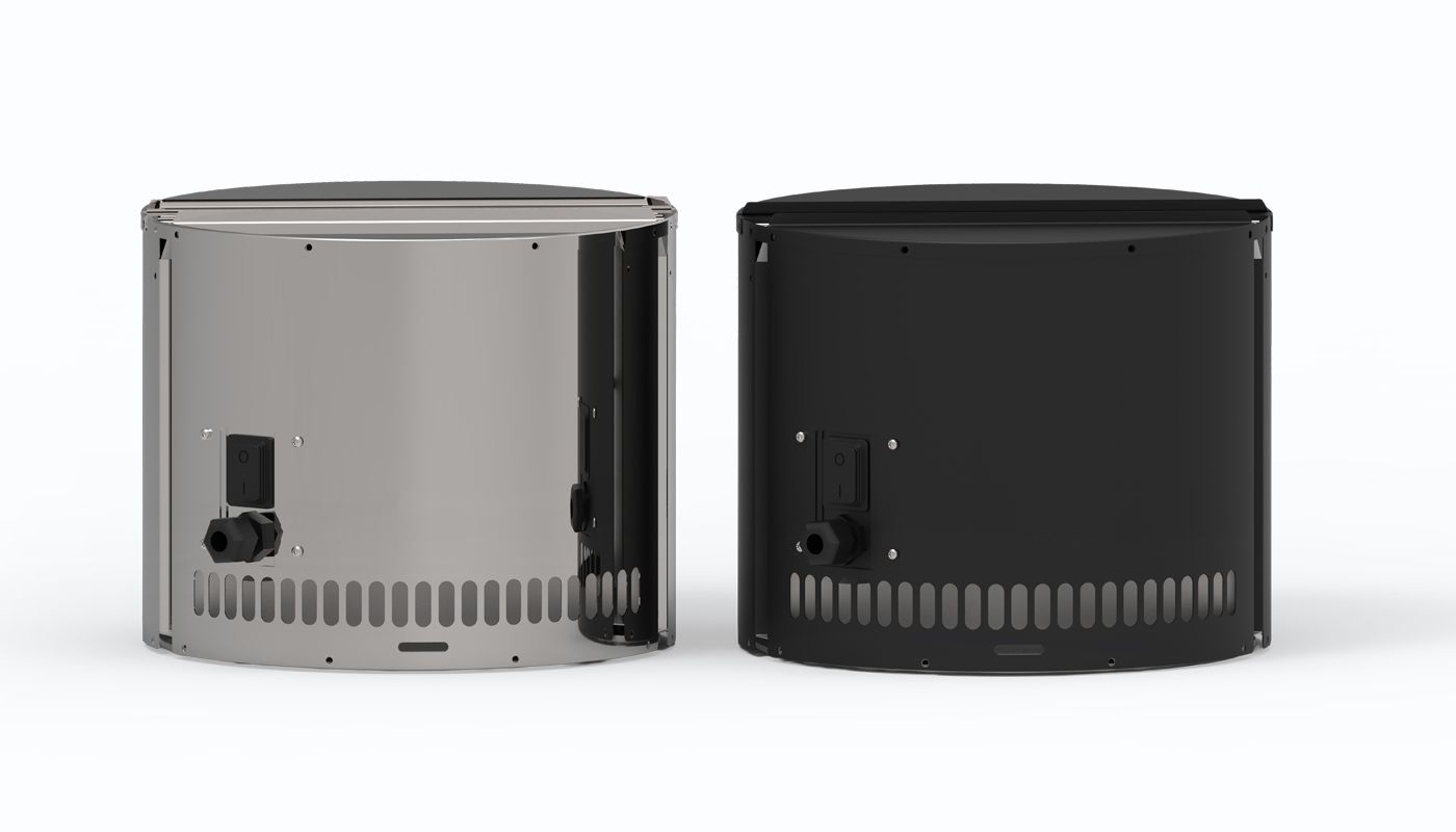 Attivatore di tiraggio a scarico verticale "Draftbooster" per stufe e inserti a legna