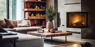 Monoblocco a legna bifacciale angolare Izaro 60 B/N CLI-CLD - Ecodesign 2022