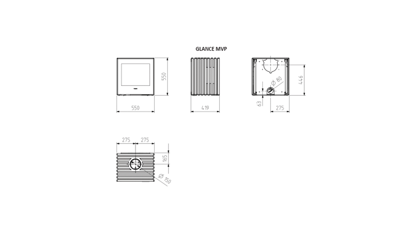 Stufa a legna design piccola Zeta linea CONTO TERMICO M43 - Partanna  (Trapani)